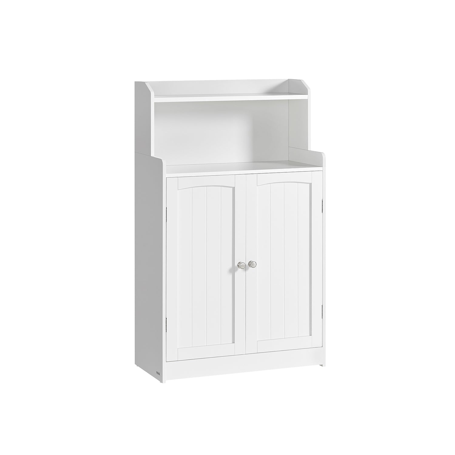 Bathroom Cabinet - Wood - Cloud White - 2-Door Design with Adjustable Shelves