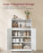 Bathroom Cabinet - Wood - Cloud White - 2-Door Design with Adjustable Shelves