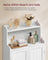 Bathroom Cabinet - Wood - Cloud White - 2-Door Design with Adjustable Shelves