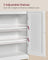 Bathroom Cabinet - Wood - Cloud White - 2-Door Design with Adjustable Shelves