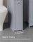 Freestanding Bathroom Cabinet - Wood - White - Slim Design with Slide Out Drawers