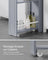 Freestanding Bathroom Cabinet - Wood - White - Slim Design with Slide Out Drawers