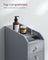 Freestanding Bathroom Cabinet - Wood - White - Slim Design with Slide Out Drawers