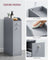 Freestanding Bathroom Cabinet - Wood - White - Slim Design with Slide Out Drawers
