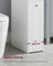 Slim Bathroom Storage Unit - Wood - White - Freestanding with Slide-Out Drawers for Small Spaces
