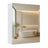 Wall Cabinet - Wood and Glass - White