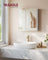 Wall Cabinet - Wood and Glass - White