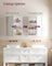 Wall Cabinet - Wood and Glass - White