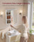 Wall Cabinet - Wood and Glass - White