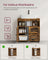 Bathroom Vanity Unit - Engineered Wood - Rustic Brown - Adjustable Shelf with Louvered Doors