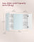 Wall Cabinet - MDF - White - 3-Door with Mirror and Adjustable Shelf