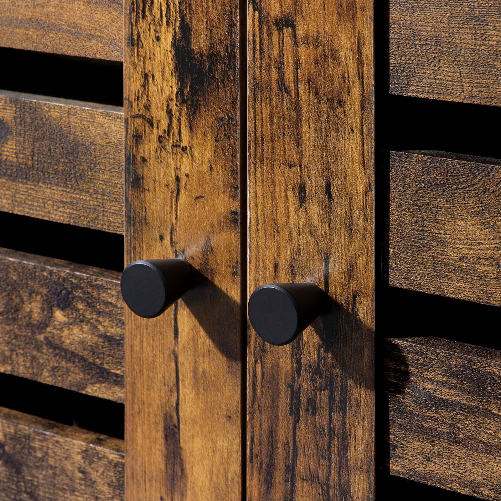 Under Sink Cabinet Rustic Brown without Pedestals - Wood - Rustic Brown