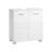 Under Sink Storage Cabinet - MDF - White - Adjustable Shelf and Two Doors