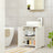 Under Sink Storage Cabinet - MDF - White - Adjustable Shelf and Two Doors