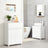 Under Sink Storage Cabinet - MDF - White - Adjustable Shelf and Two Doors