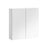 Wall-Mounted Bathroom Cabinet - Wood - White - Adjustable Shelf with Mirror and Dual Doors