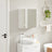 Wall-Mounted Bathroom Cabinet - Wood - White - Adjustable Shelf with Mirror and Dual Doors