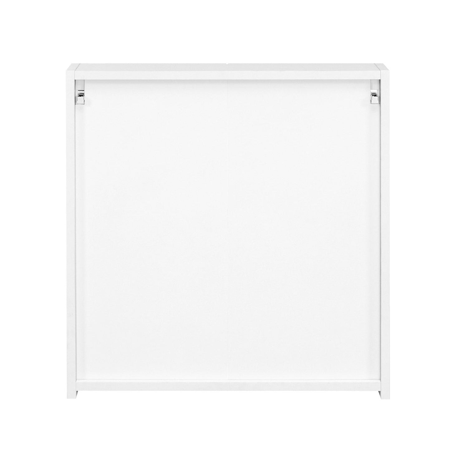 Wall-Mounted Bathroom Cabinet - Wood - White - Adjustable Shelf with Mirror and Dual Doors