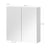 Wall-Mounted Bathroom Cabinet - Wood - White - Adjustable Shelf with Mirror and Dual Doors