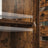 Wall-Mounted Storage Cabinet - Wood - Rustic Brown - Adjustable Shelf and Double Shutter Doors