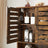 Wall-Mounted Storage Cabinet - Wood - Rustic Brown - Adjustable Shelf and Double Shutter Doors