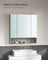 Bathroom Mirror Cabinet - MDF - Dove Grey - Wall-Mounted with Adjustable Shelves