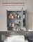 Bathroom Mirror Cabinet - MDF - Dove Grey - Wall-Mounted with Adjustable Shelves