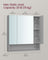 Bathroom Mirror Cabinet - MDF - Dove Grey - Wall-Mounted with Adjustable Shelves