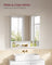 Bathroom Mirror Cabinet - Wood - Cloud White - Adjustable Shelves with Open Compartment