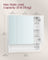 Bathroom Mirror Cabinet - Wood - Cloud White - Adjustable Shelves with Open Compartment