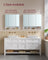 Bathroom Mirror Cabinet - Wood - Cloud White - Adjustable Shelves with Open Compartment