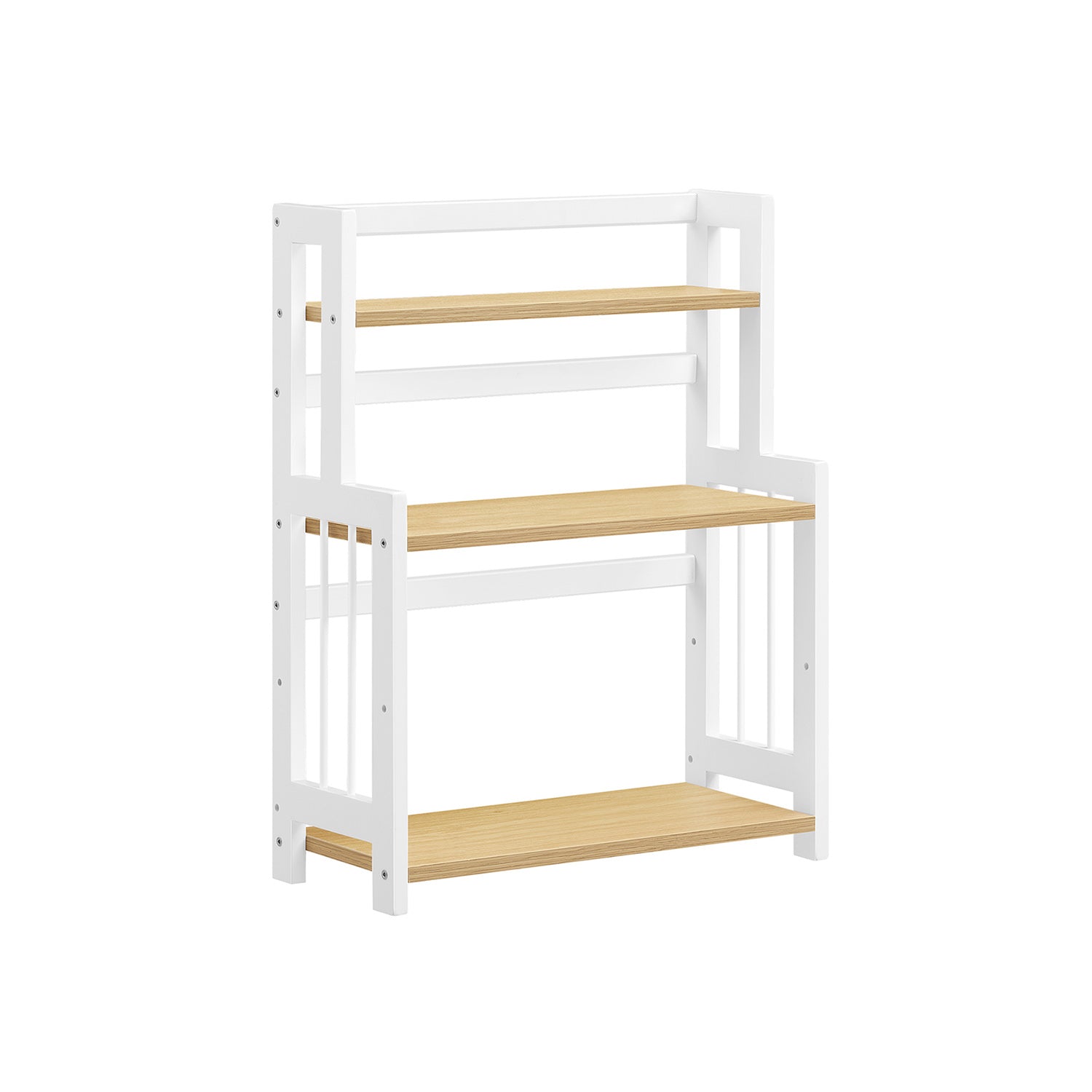 3-Tier Countertop Spice Rack - Bamboo - Natural Oak - Desktop Organiser for Kitchen and Office