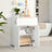 Bathroom Cabinet - Wood - White - Drawer and Adjustable Shelf