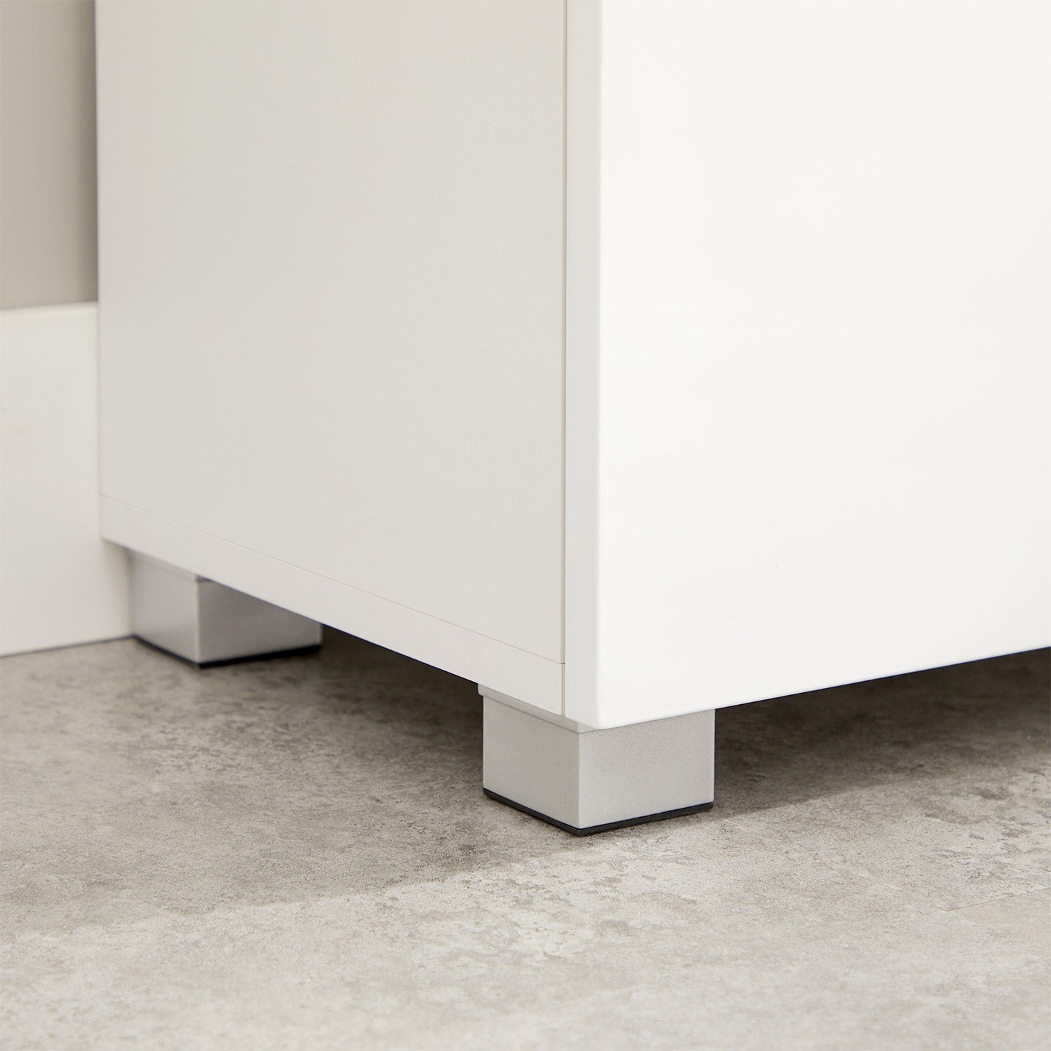 Bathroom Cabinet - Wood - White - Drawer and Adjustable Shelf