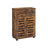 Free Standing Bathroom Storage Cabinet - Wood - Rustic Brown - Adjustable Shelf and Drawer