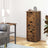 Storage Unit - MDF - Rustic Brown - Slim Design with 3 Drawers
