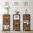 Bathroom Storage Cabinet - Wood - Rustic Brown and Black - Space Saving with 2 Drawers and Open Compartment