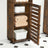 Floor Cabinet - Engineered Wood - Rustic Brown - Tall Design with Adjustable Shelves and Open Compartments