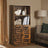 Floor Standing Cabinet - MDF - Rustic Brown - Louvered Doors