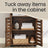 Floor Standing Cabinet - MDF - Rustic Brown - Louvered Doors