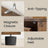 Floor Standing Cabinet - MDF - Rustic Brown - Louvered Doors