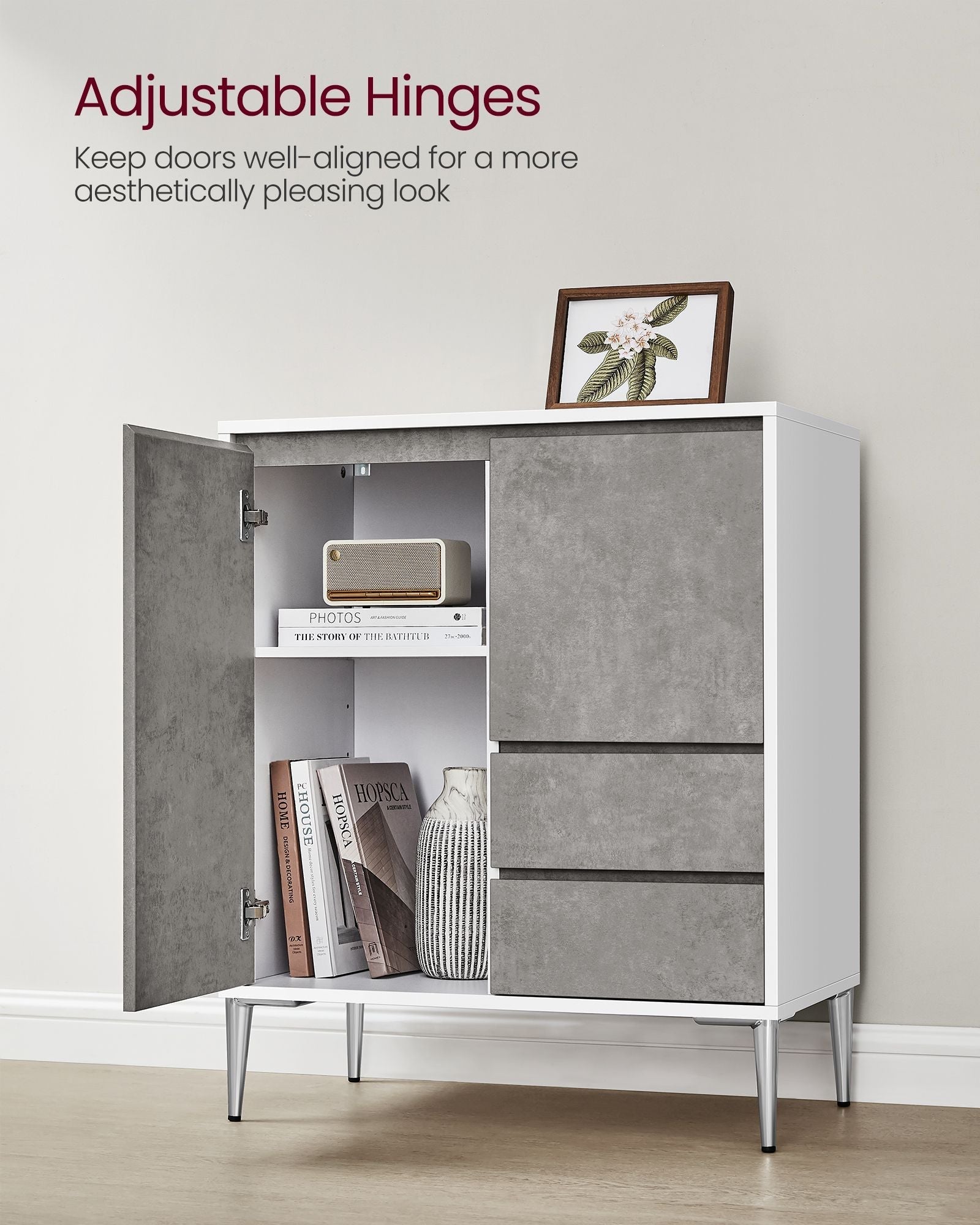 Storage Cabinet - MDF - Concrete Grey