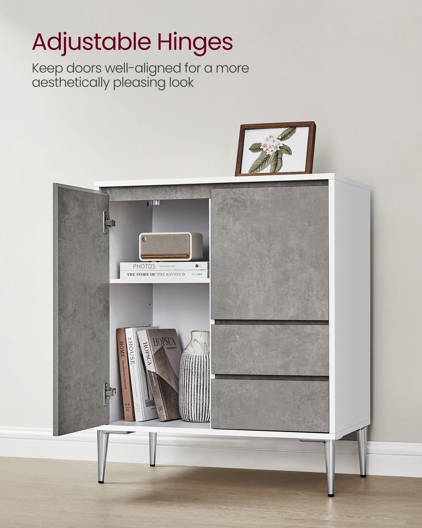 Storage Cabinet - MDF - Concrete Grey