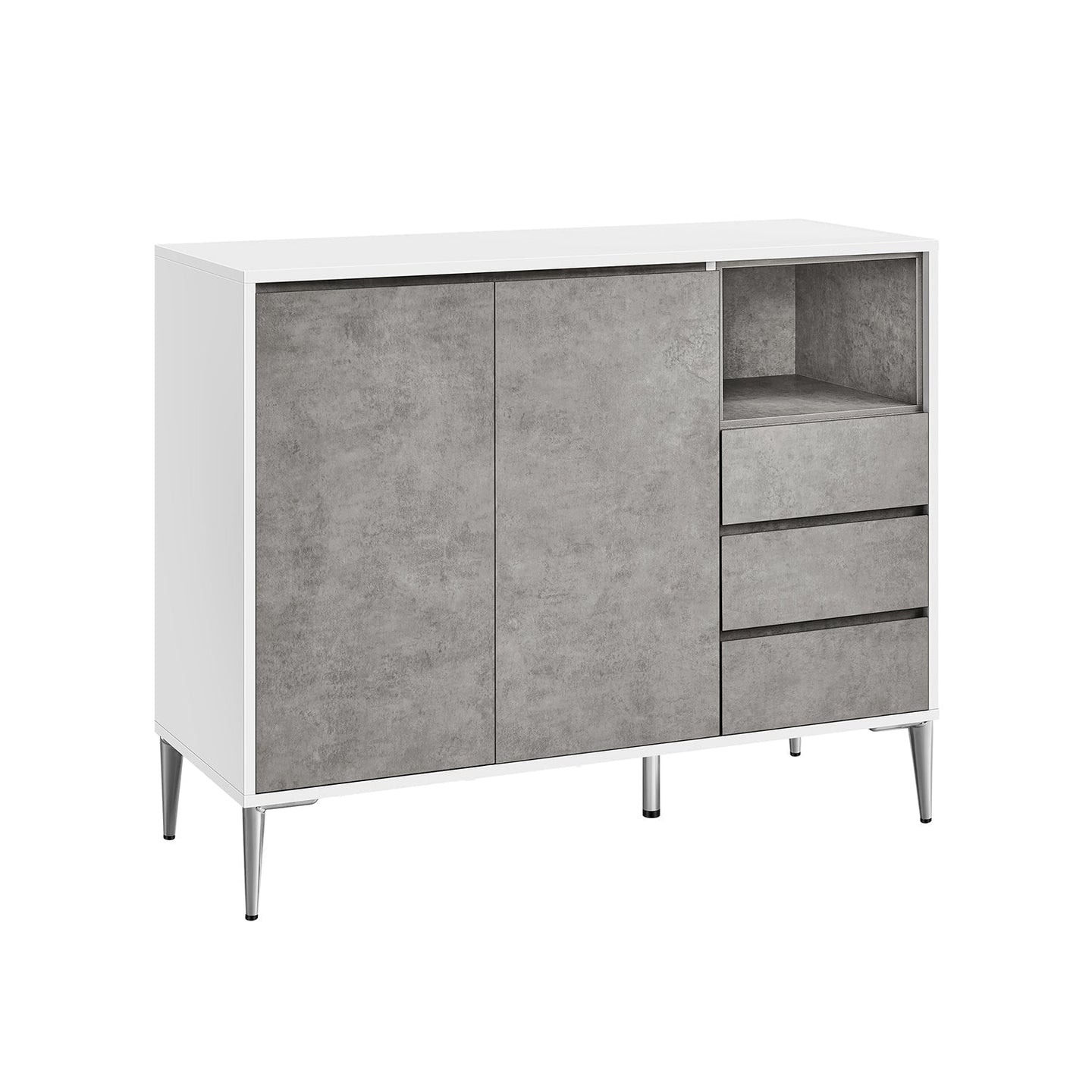 Storage Cabinet - Particle Board - Concrete Grey - Height Adjustable Shelf