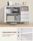 Modern Storage Sideboard - Wood - Dark Brown - Height Adjustable Shelf and Multiple Storage Options