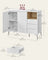 Modern Storage Sideboard - Wood - Dark Brown - Height Adjustable Shelf and Multiple Storage Options