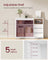 Sideboard Cabinet - Wood - Cloud White - Adjustable Shelf and 3 Drawers