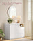 Sideboard Cabinet - Wood - Cloud White - Adjustable Shelf and 3 Drawers