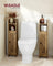 Bathroom Floor Cabinet - Engineered Wood - Honey Brown - Freestanding with Adjustable Shelves