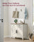 Storage Sideboard - Wood - Rustic White - Adjustable Shelf and Drawer
